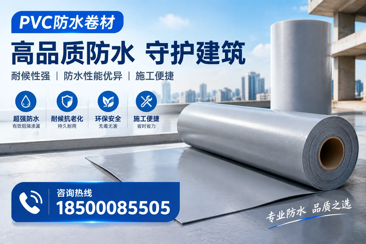 PVC防水卷材的防水效果评测，适合安阳的科学依据